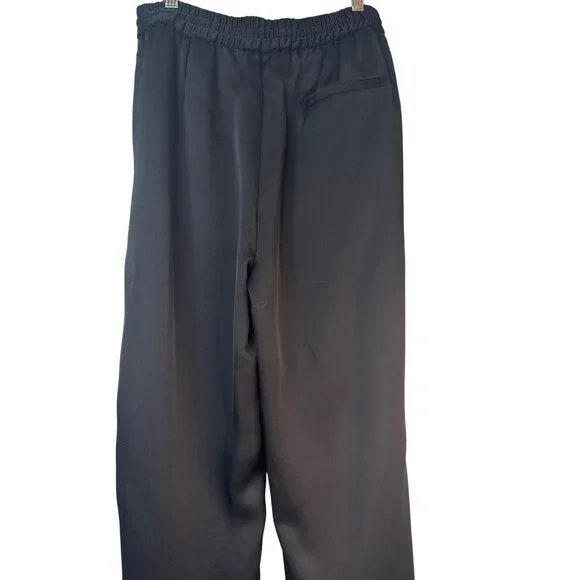 2/$30 Zara Womens Black Jersey Pants Large Elastic Waist - Picture 3 of 16